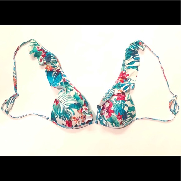 🐠Floral Ruffle Padded Bra Bikini - Picture 3 of 8